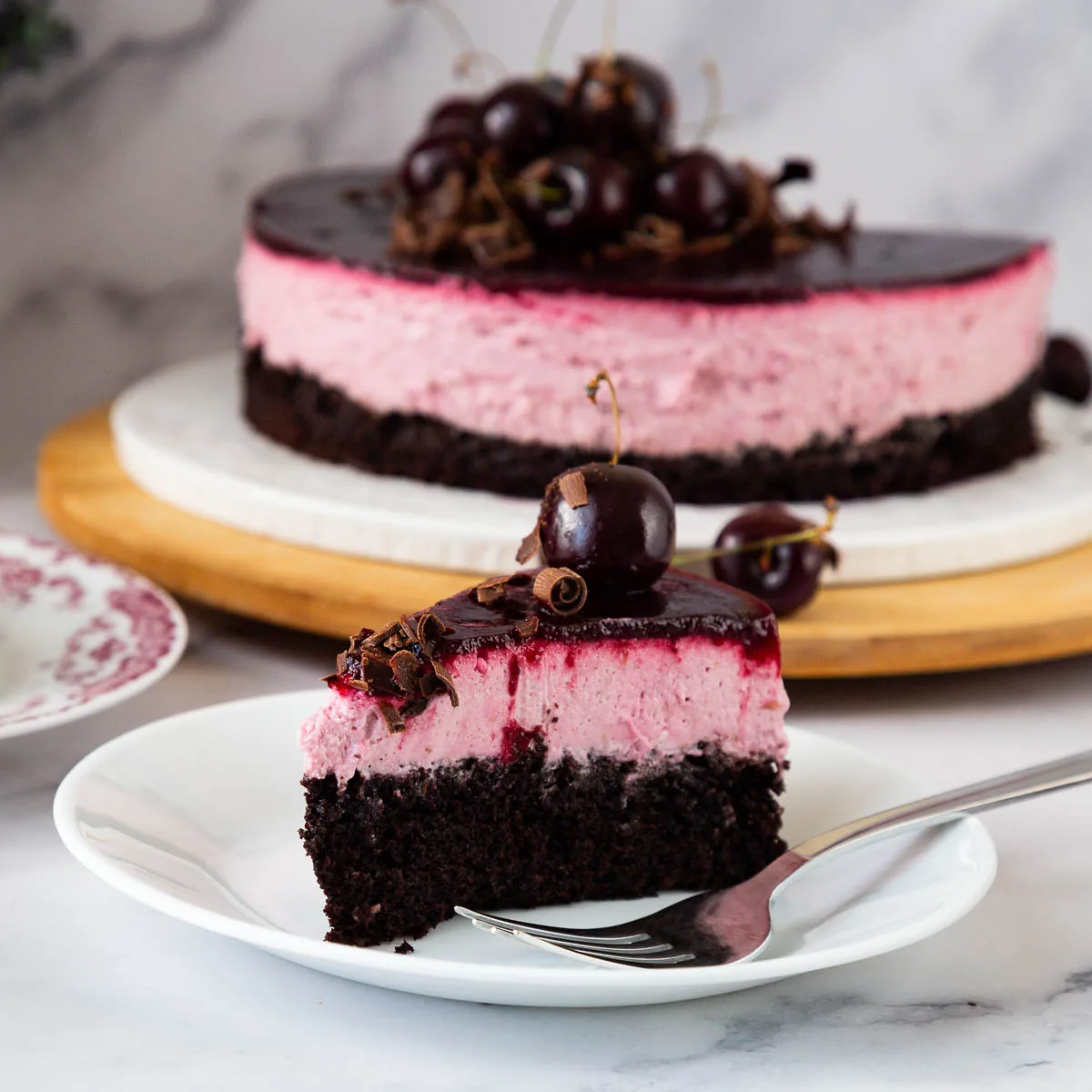 Chocolate Cherry Mousse Cake